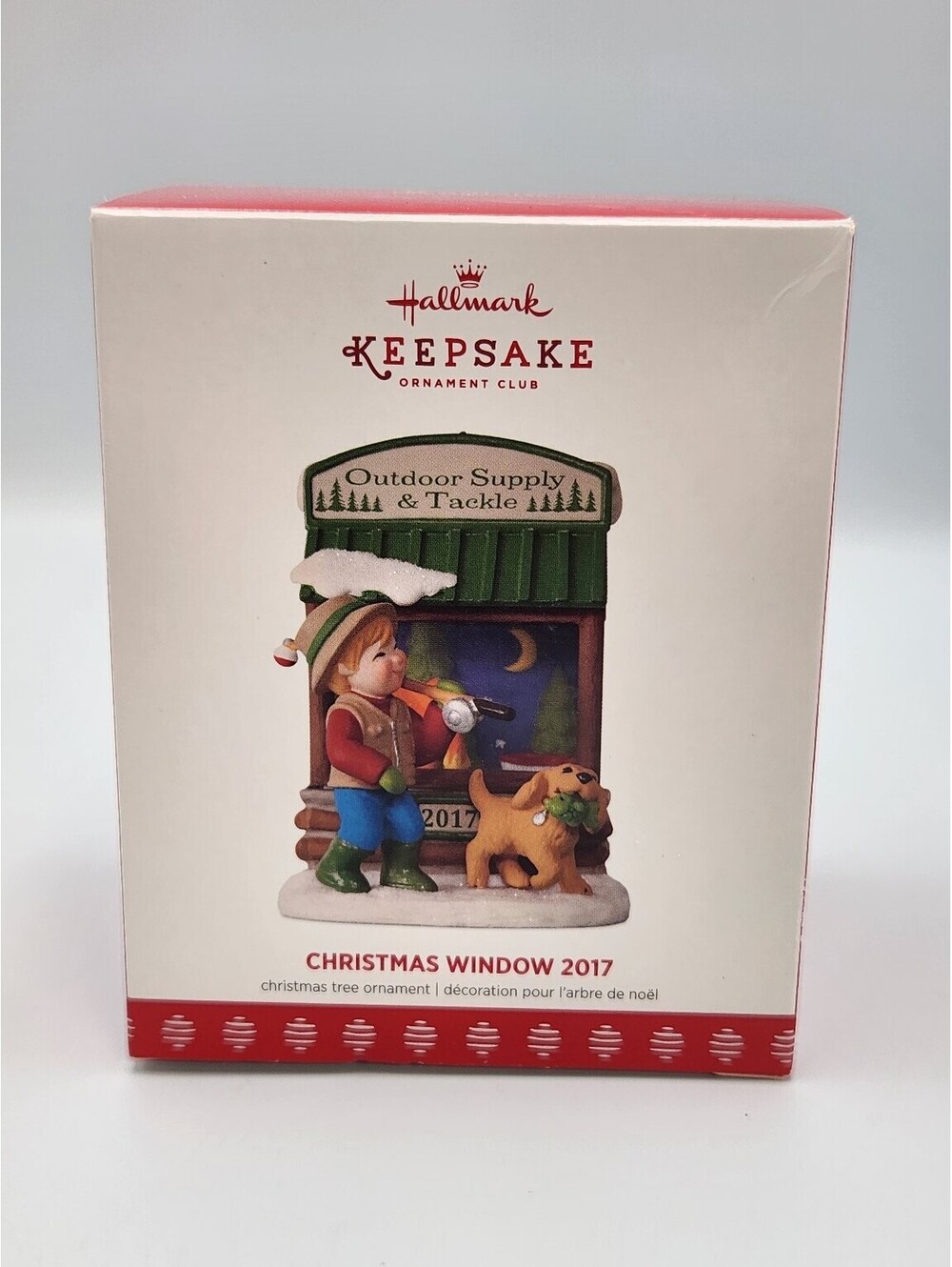 Hallmark Keepsake Ornament 2017 Christmas Window Outdoor Supply & Tackle - E11
